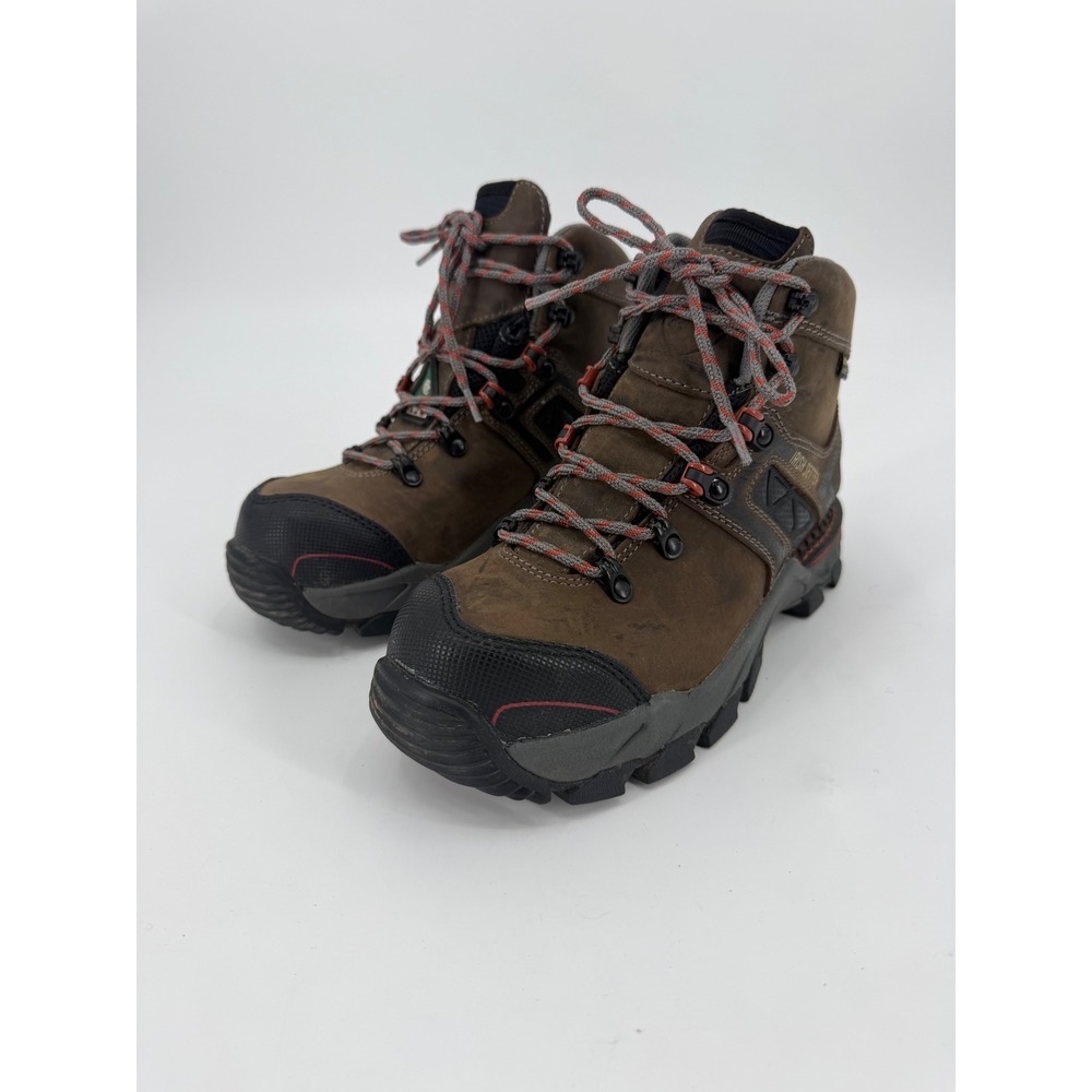 Irish Setter Crosby 83216 Womens Waterproof Safety Toe Work Boots Brown Size 7